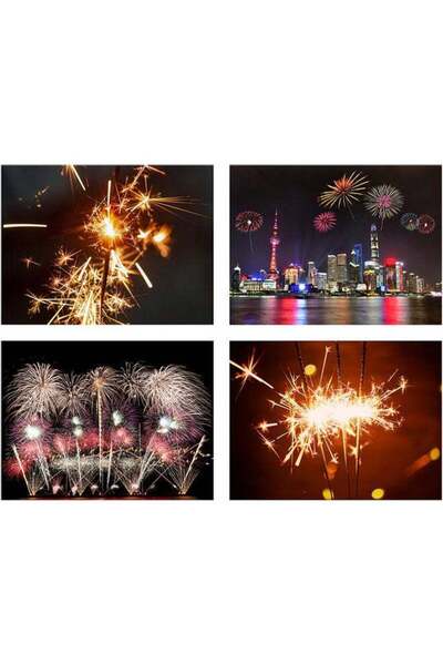 Sasb 4-Piece Multicolor Wall Panel 40 x 30 cm