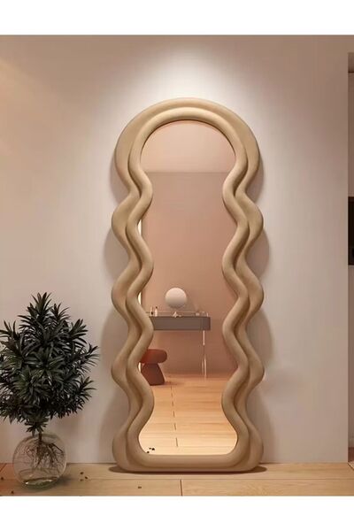 Muummirror 170 cm Dalga Desenli Dekoratif Duvar Boy Aynası