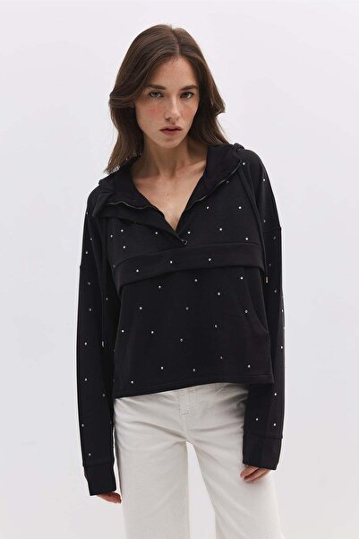 No Matter What Sweatshirt mit Steinverzierungen