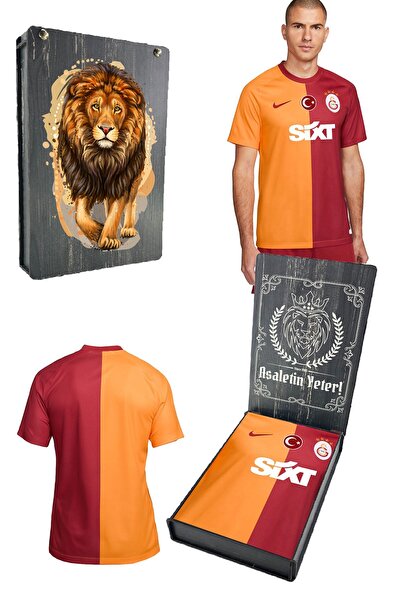 Galatasaray Original 23-24 Piece Forma Gs Aslan Printed with Wooden Box for Gift