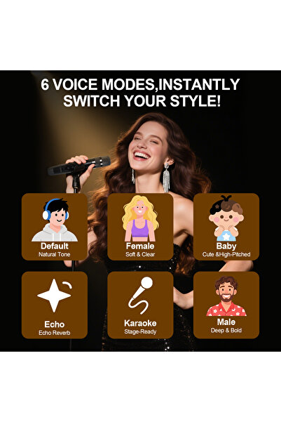 PLATINUM KARAOKE Apollo pro portable Karaoke speaker with 2 rechargeable wireless mic for adults and kids - Black