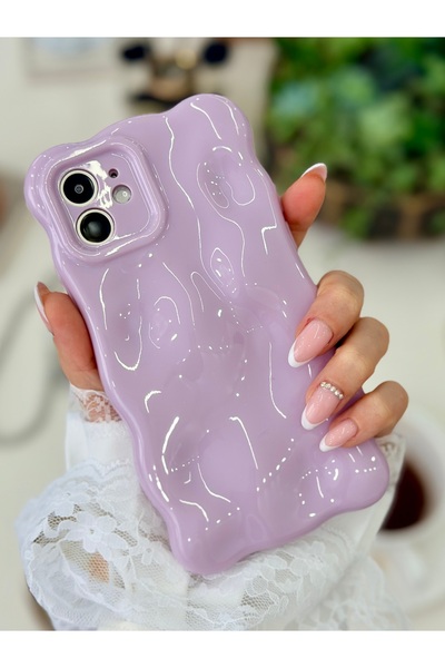 Go Aksesuar Iphone 12 Uyumlu 3d Bubble Tasarımlı Pastel Renk Esnek Silikon Kılıf