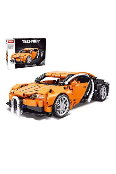 WOMA Construction Toy Set – Bugatti Veyron Replica, 388 Pieces, Orange