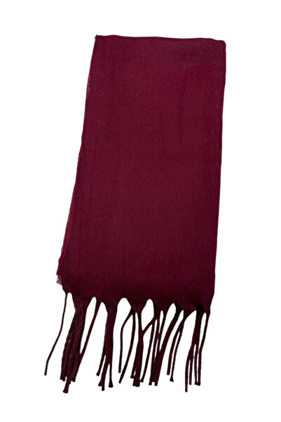 sç Saraçoğlu Çanta Unisex Soft Tassel Cashmere Textured Scarf Shawl | Trend Colors (50 X 185)