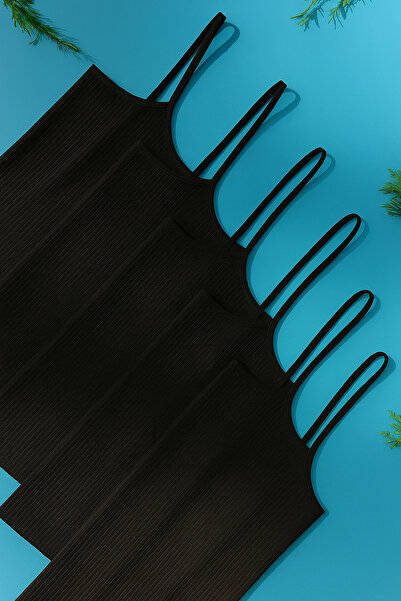 belpa Tricou pentru femei basic Reguler cu bretele din frânghie F material reiat 6 piese