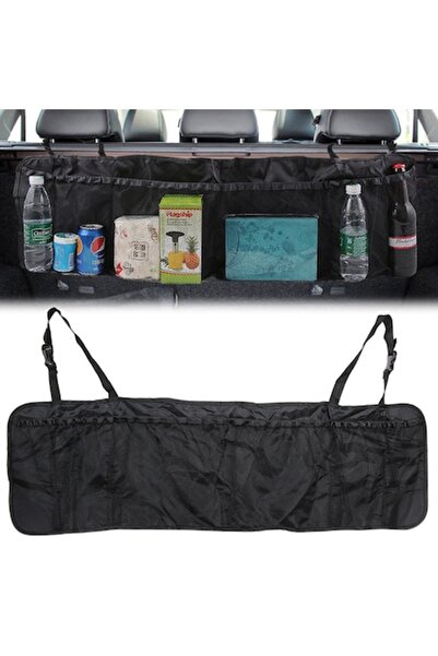 FONIX PortBag Car Trunk Organizer, 6 Pockets, 33x104 cm, Durable Mesh, Adjustable Straps, Black