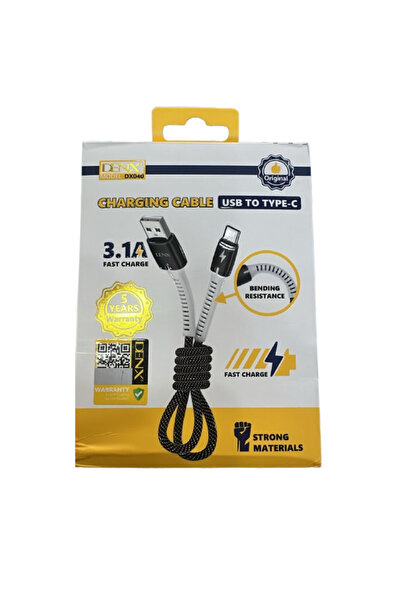 Al-Ezz سلك شاحن usb to type c براس قابل للطي بشحن سريع من DENX