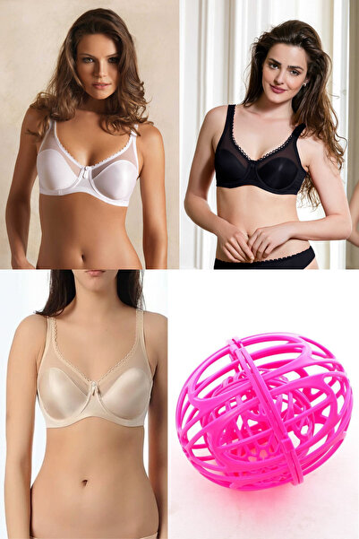 Efella New Pearl 1640 White Underwire Minimizer t Shaping / Sculpting Bra 3-P...