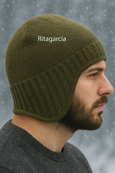 Ritagarcia Unisex Fleece-Lined Earflap Beanie - Windproof Thermal Winter Beanie