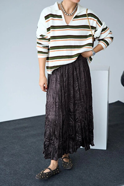 GENCULUS Aten Long Skirt Brown