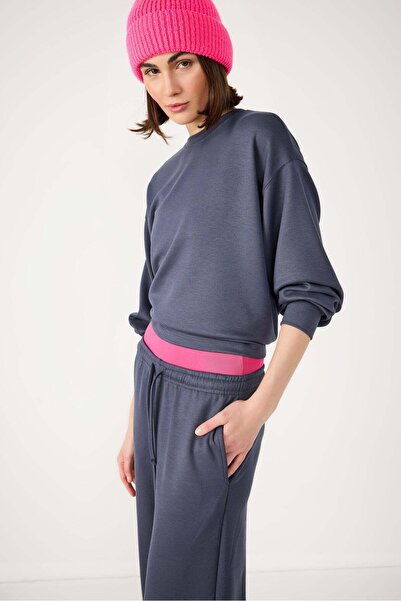 No Matter What Baumwoll-Sweatshirt mit Rundhalsausschnitt