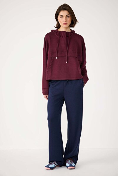 No Matter What Weiches Sweatshirt mit halbem Reißverschluss und Taschen