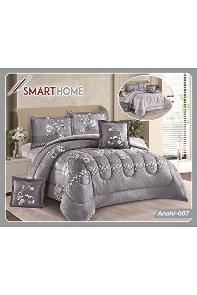 Moon Helena Winter Bedspread Set, 6 Pieces, Velvet on Faux Fur