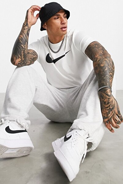 Nike Nsw Clup Tee Swoosh Men's Cotton White T-Shirt