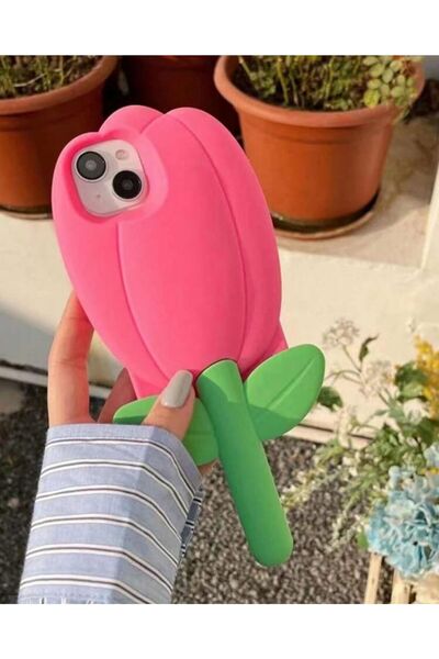 blissful sweet غطاء هاتف بزهرة توليب وردية