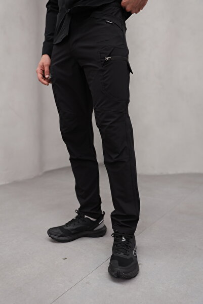 Bürke Men's Black Color Tactical Outdoor Water and Wind Resistant Softshell Pants