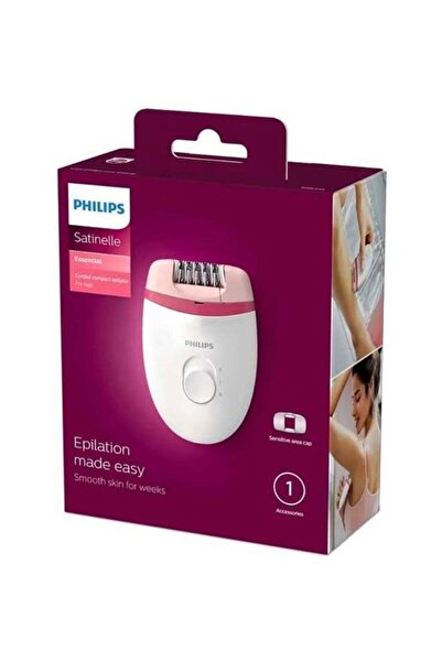 Philips BRE235/00 Satinelle Essential Corded Epilator White/Pink
