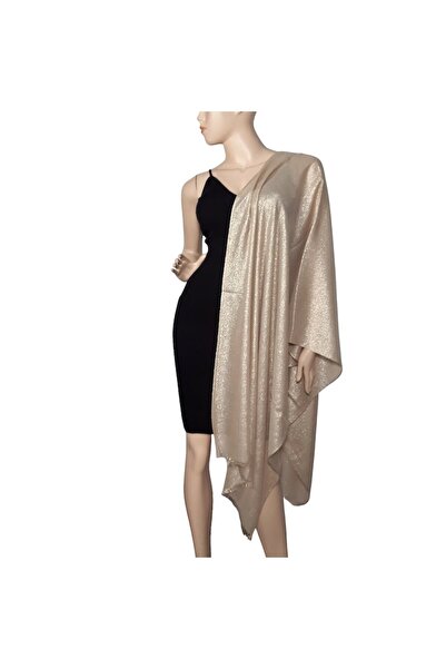 L-line fashion Șal de damă cu inserții lurex, crem-auriu