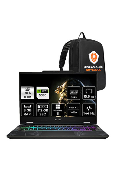 MSI Cyborg 15 i5 13420H 8GB 512GB SSD RTX5060/8GB 15.6" FHD 144Hz W11H Gaming Laptop B13WFKG