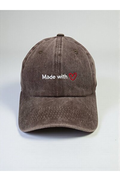 ŞapkaMania Washed Vintage Denim Hat – Embroidered