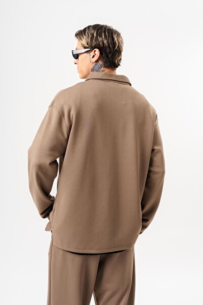 Respire Men's Half Zip Modal Sweatshirt Mink