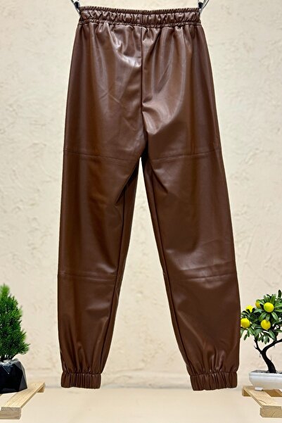 sahnemoda Waist Leg Rubber Leather Trousers