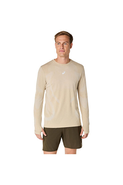 Asics ROAD SEAMLESS LS TOP Erkek Bej Tshirt 2011D356-100