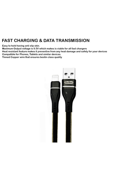 Go-Des 2M Lightning Cable GD-UC530IP with 2.4A Output and Tough Braided Wire