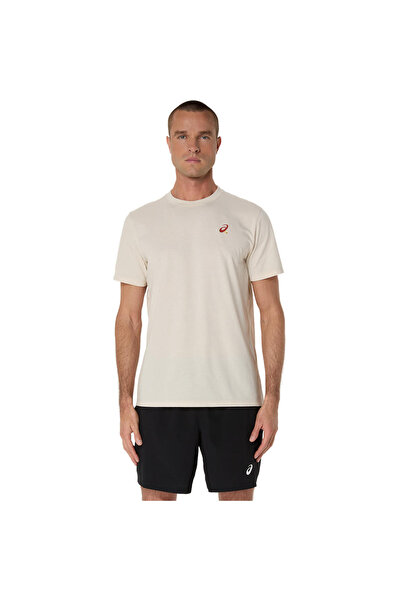 Asics COURT GRAPHIC SS TOP Erkek YELLOW Kısa Kollu Tshirt 2041A348-200