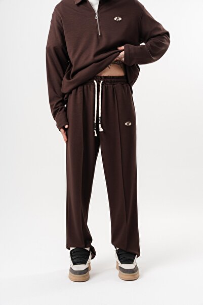 Respire Men's Modal Baggy Sweatpants Brown