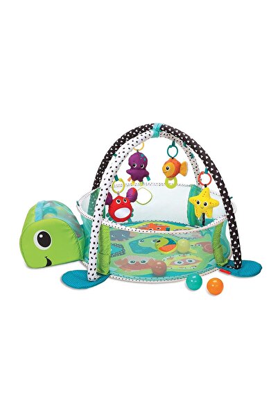 LITTLE ANGEL - Baby Play Mat Turtle Design with Hanging Toys & Balls