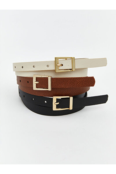 LC Waikiki New Season Leather Look Women's Belt 3-Piece Set