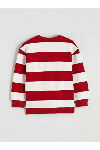 LC Waikiki Lcw Kids Crew Neck Striped Boys' Thick Sweatshirt