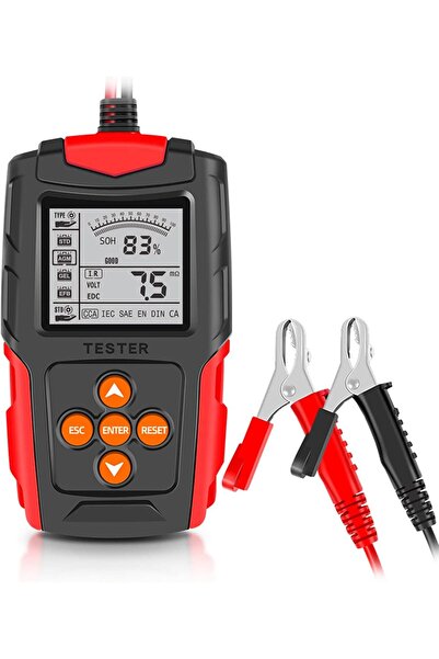 Generic جهاز فحص بطاريات السيارات من إيكام - جهاز فحص حمل بطاريات السيارات 12...