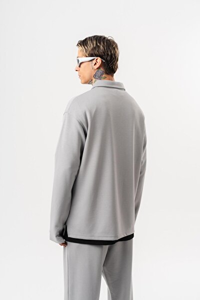 Respire Men's Half Zip Modal Sweatshirt Gray