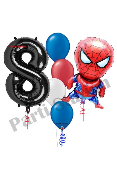 Parti Station Spider-Man 8 Years Old Balloon Set Avengers Spider-Man Concept ...