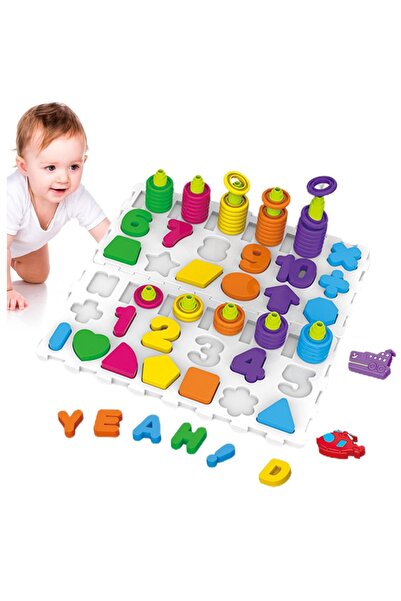 Toy Γνωστικός Πίνακας 2-σε-1 για Παιδιά - Γραφικά Σχήματα και Αριθμοί, 3+ Ετώ...