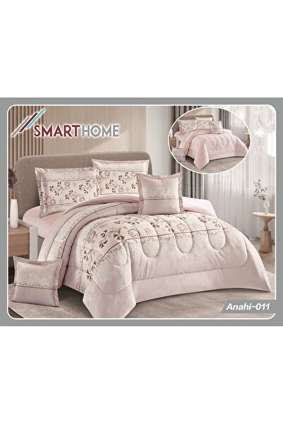 Moon Helena Winter Bedspread Set, 6 Pieces, Velvet on Faux Fur