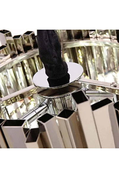 ALC-Shop Πολυέλαιος κρυστάλλου BLOIS Nobile 5xE14, Διάμετρος 40cm, Ασημί, Ρυθμιζόμενο ύψος