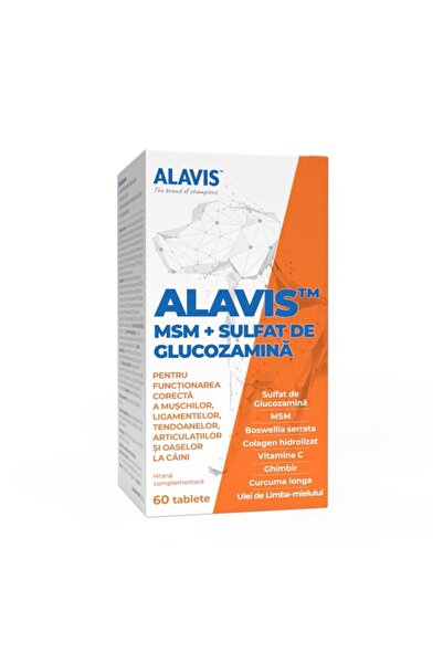 Alavis Alavis MSM + Glucosamine Sulfate Joint Supplement for Dogs, 60 Tablets