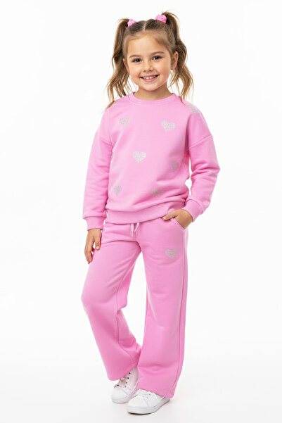 MODANINO Girl's Stone Heart Printed -2 Thread-Top-Under Set-5-12 Years Old 12437