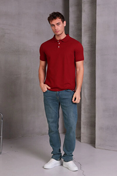 GENCULUS Men's Slim Fit Cotton Soft Texture Breathable Fabric Collar T-Shirt