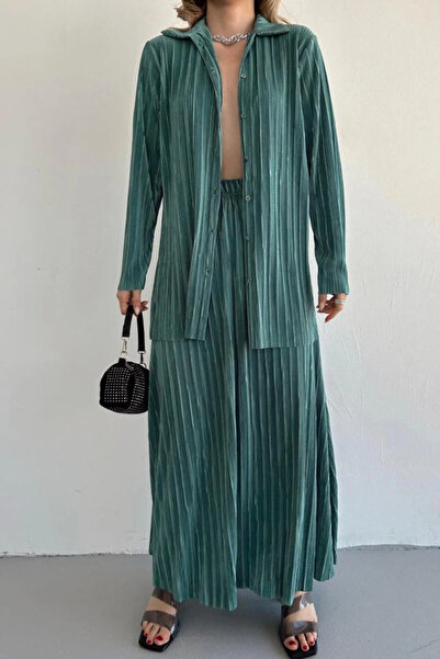 GENCULUS Int Corduroy Shirt and Long Skirt Set