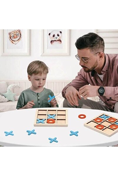 AVA X and 0 Wooden Strategy Game, 10 pieces, 12.5x12.5cm, 6+ Years