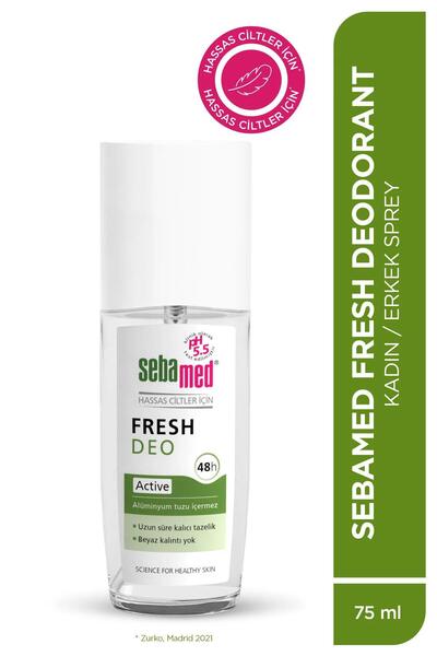 Sebamed Fresh Activa Ferahlık Deo 75 ml Hassas Ciltler İçin Aluminyumsuz 48 Saat Koruma