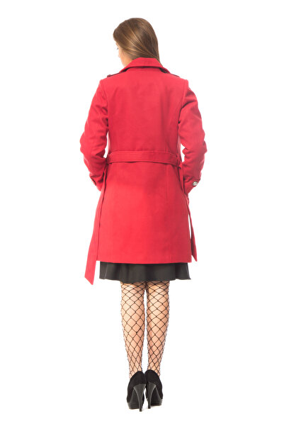 TINKA Fashion Red coat with metal buttons