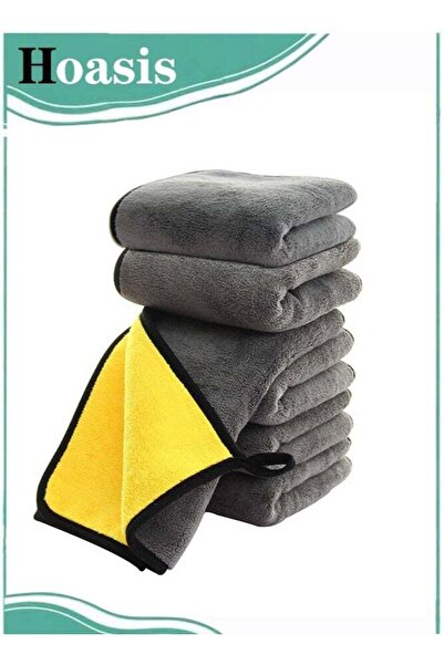 Generic Hoasis 6-Pack Microfiber Car Detailing Towels, Double-Sided, 30x40cm