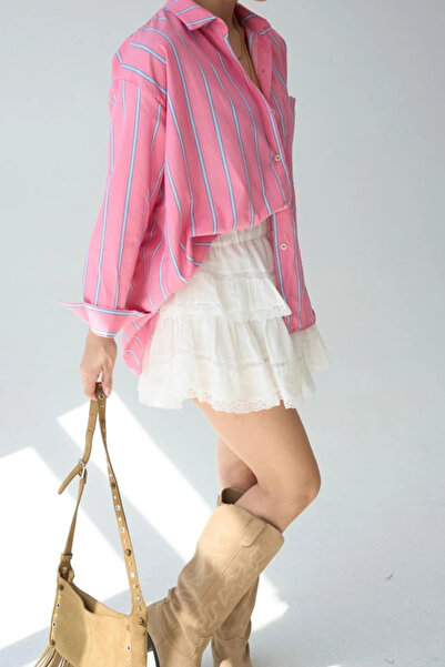 GENCULUS Pocketed Shirt Pinkblue