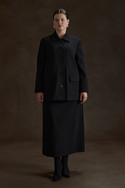 Aker Fusta tricotată din viscoză cu talie elastică