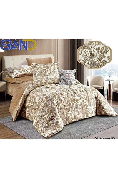 azawia 8-piece double bed set, elegant and luxurious winter style, ultra-soft texture